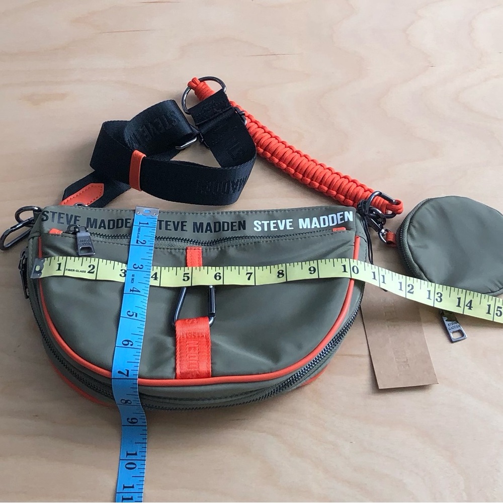 NWT Steven Madden Olive Multi Crossbody Bag Outdoor Hiking One Size. - Picture 8 of 10